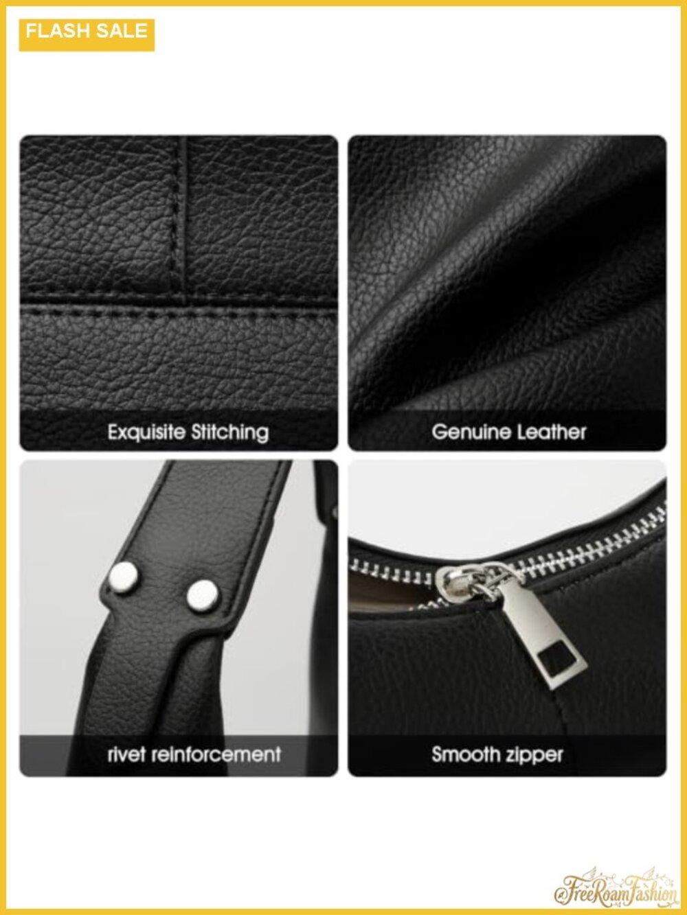 Vegan Leather Hobo Handbag for Women Y2K Clutch Shoulder Bag Tote Purse - Picture 5 of 6